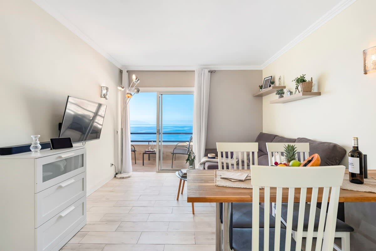 Living Room with Terrace, Sitting & Dining Areas & Multimedia Entertainment