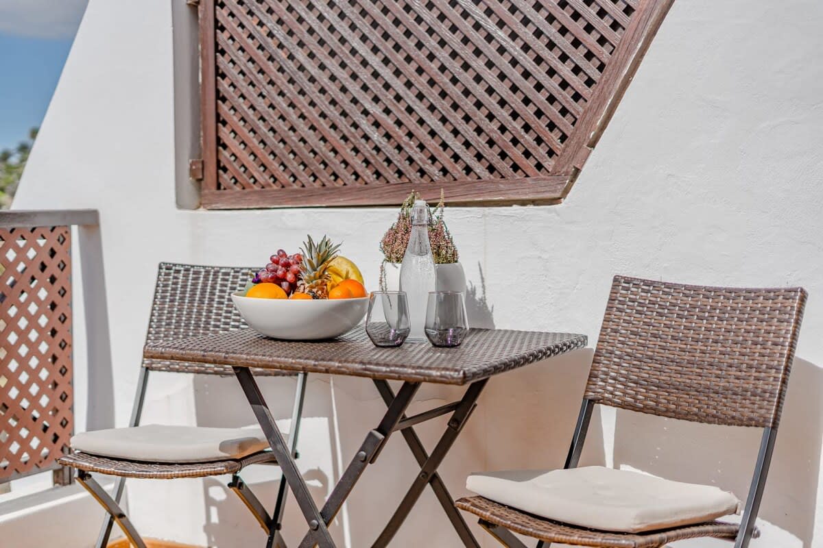 Terrace with Ocean & Mountain Views, Sunbeds & Dining Area