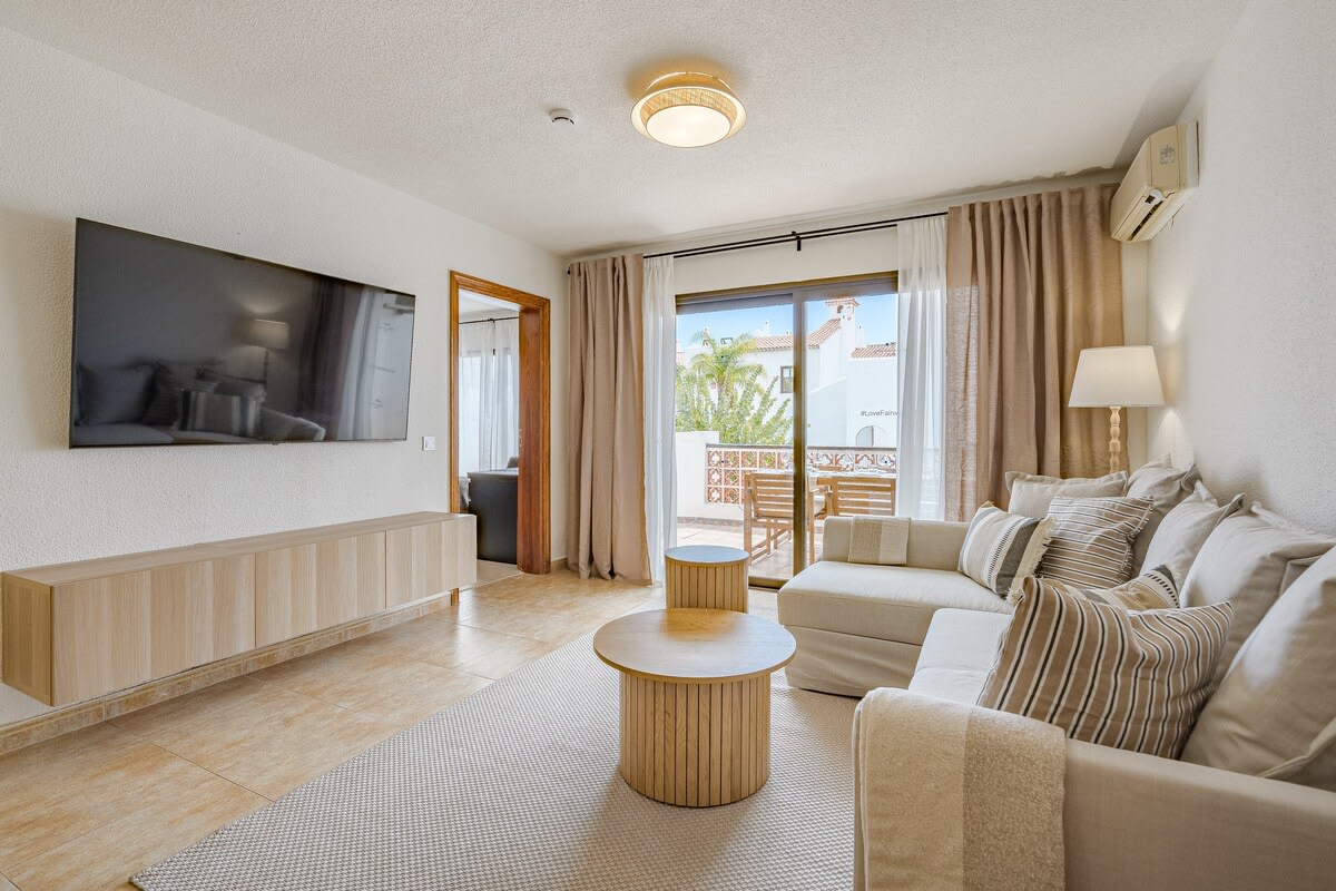 Living Room with Sitting & Dining Area, TV & AC