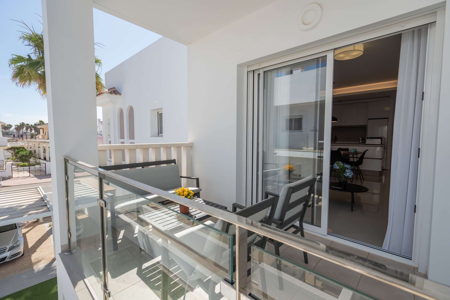 Balcony with Seating Area and Table