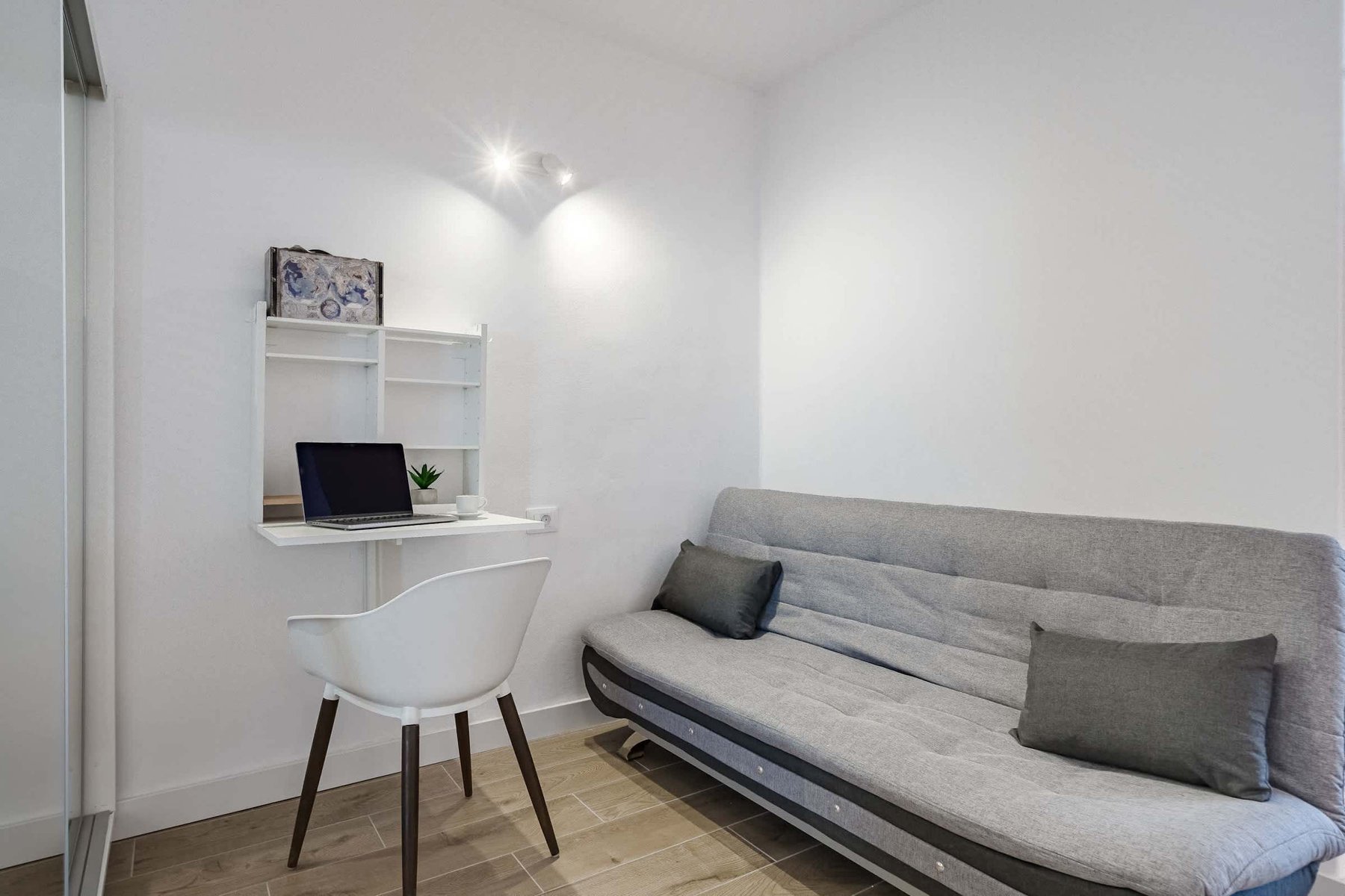 Laptop Friendly Space with Desk, Sofa Bed and Wardrobe