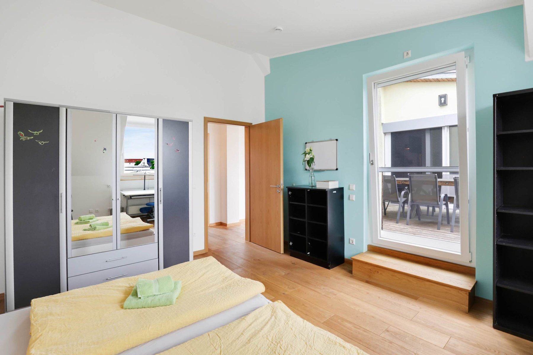 Sunny Bedroom Retreat | Direct Terrace Access, Desk Space & Cozy King Bed