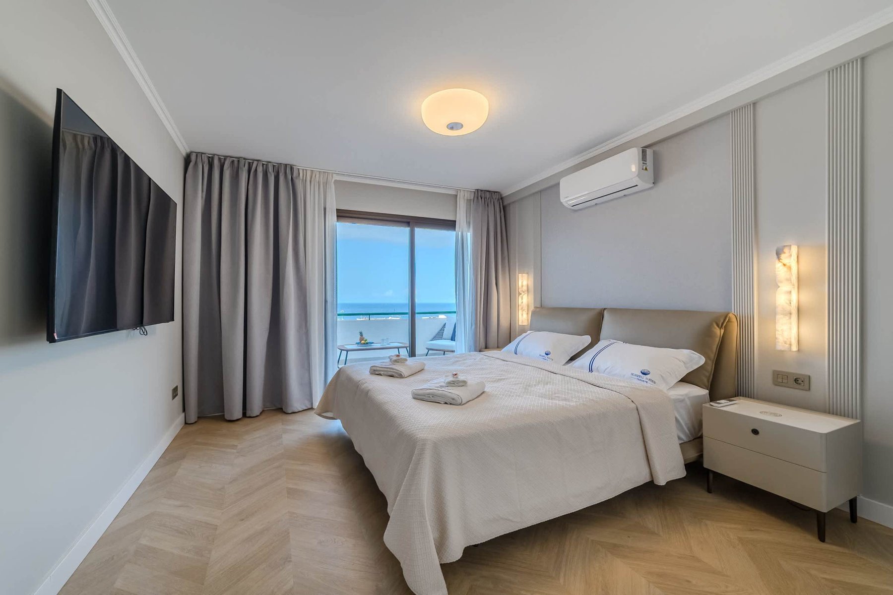 Luxury Master Bedroom with Sea-Facing Balcony – Wake Up to Ocean Views in Costa Adeje’s Finest Suite