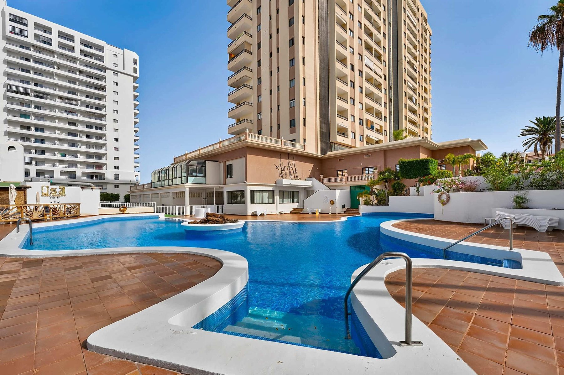 Year-Round Outdoor Pool with a Pool Bar