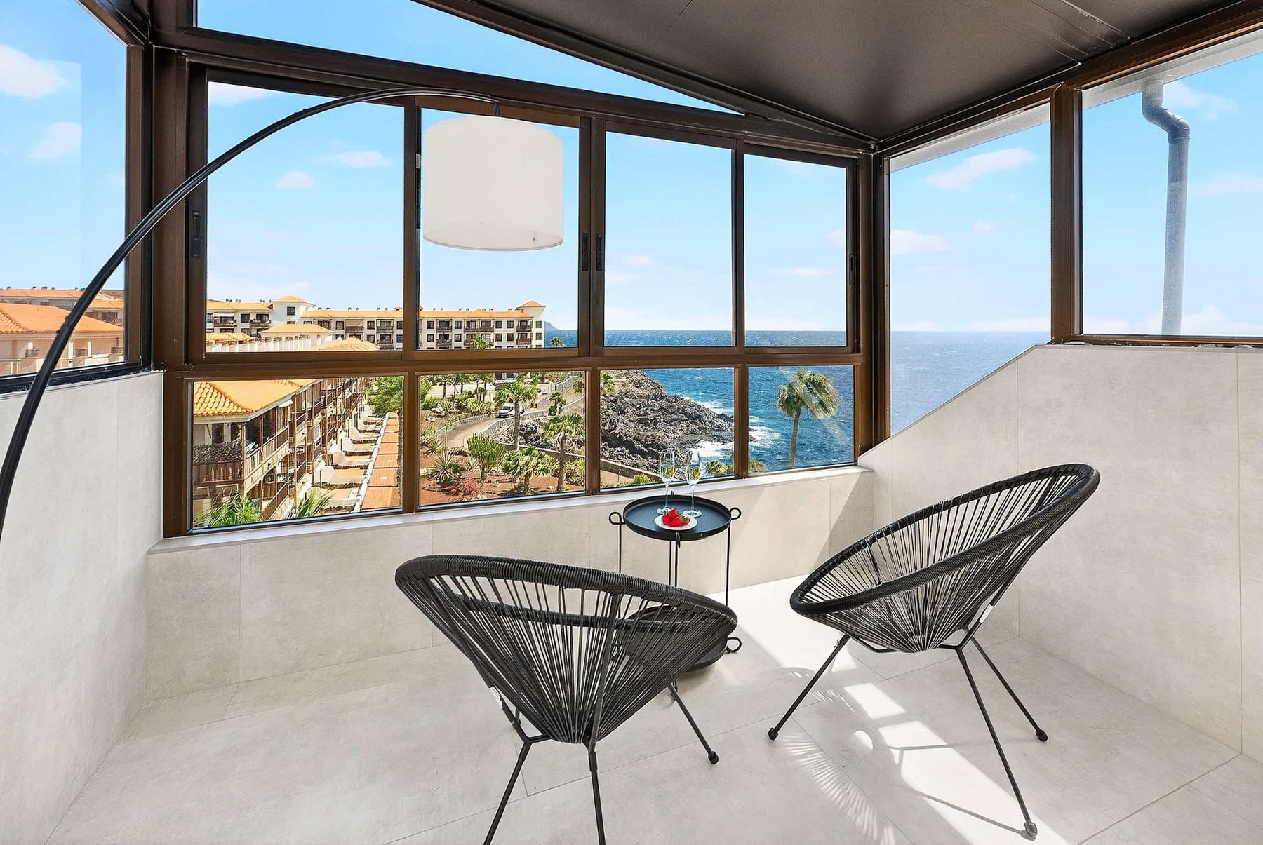 Private Roof-Top Terrace with Ocean Views, AC, Dining & Sitting Areas