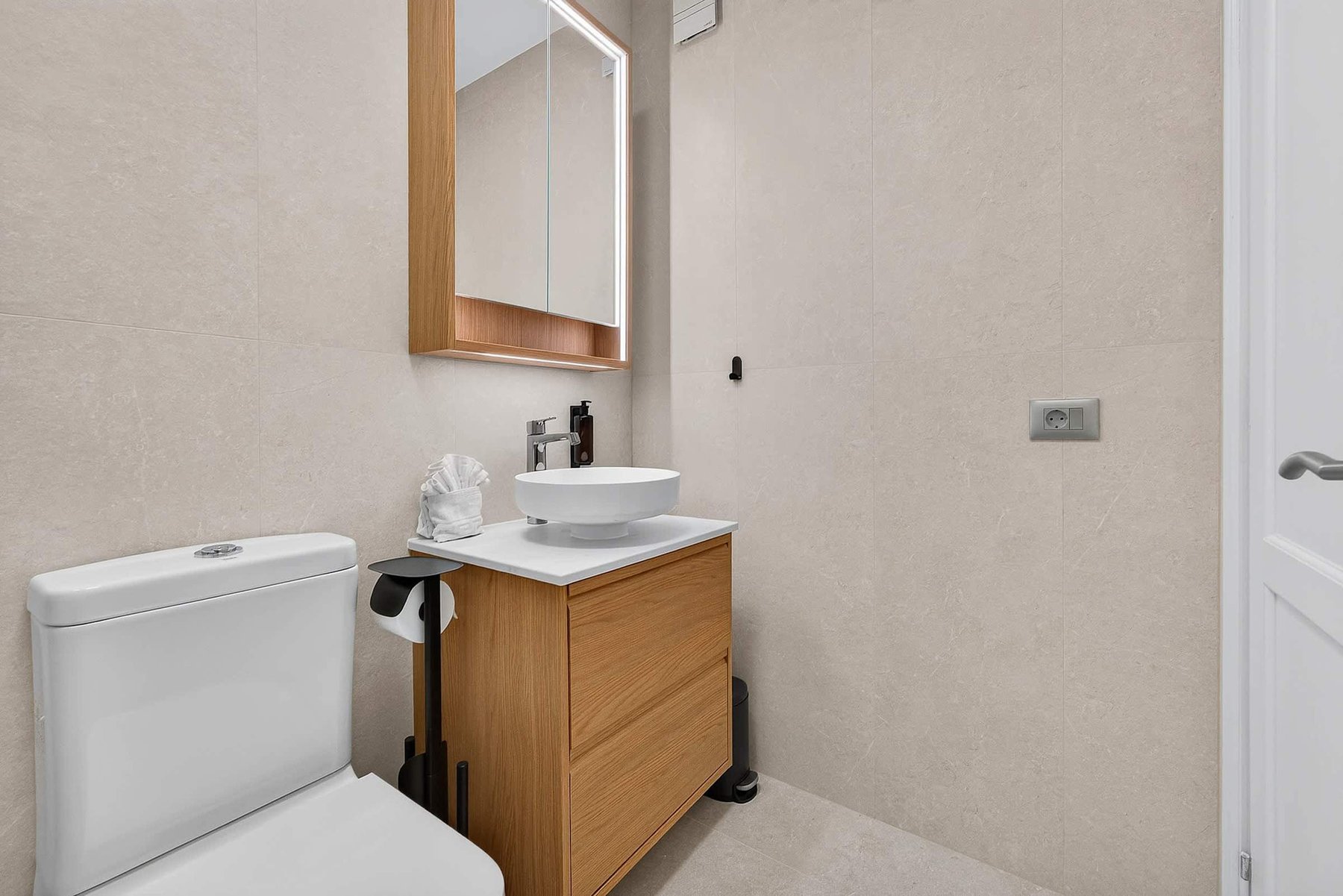 Spa-Inspired Bathroom with Elegant Walk-In Rain Shower