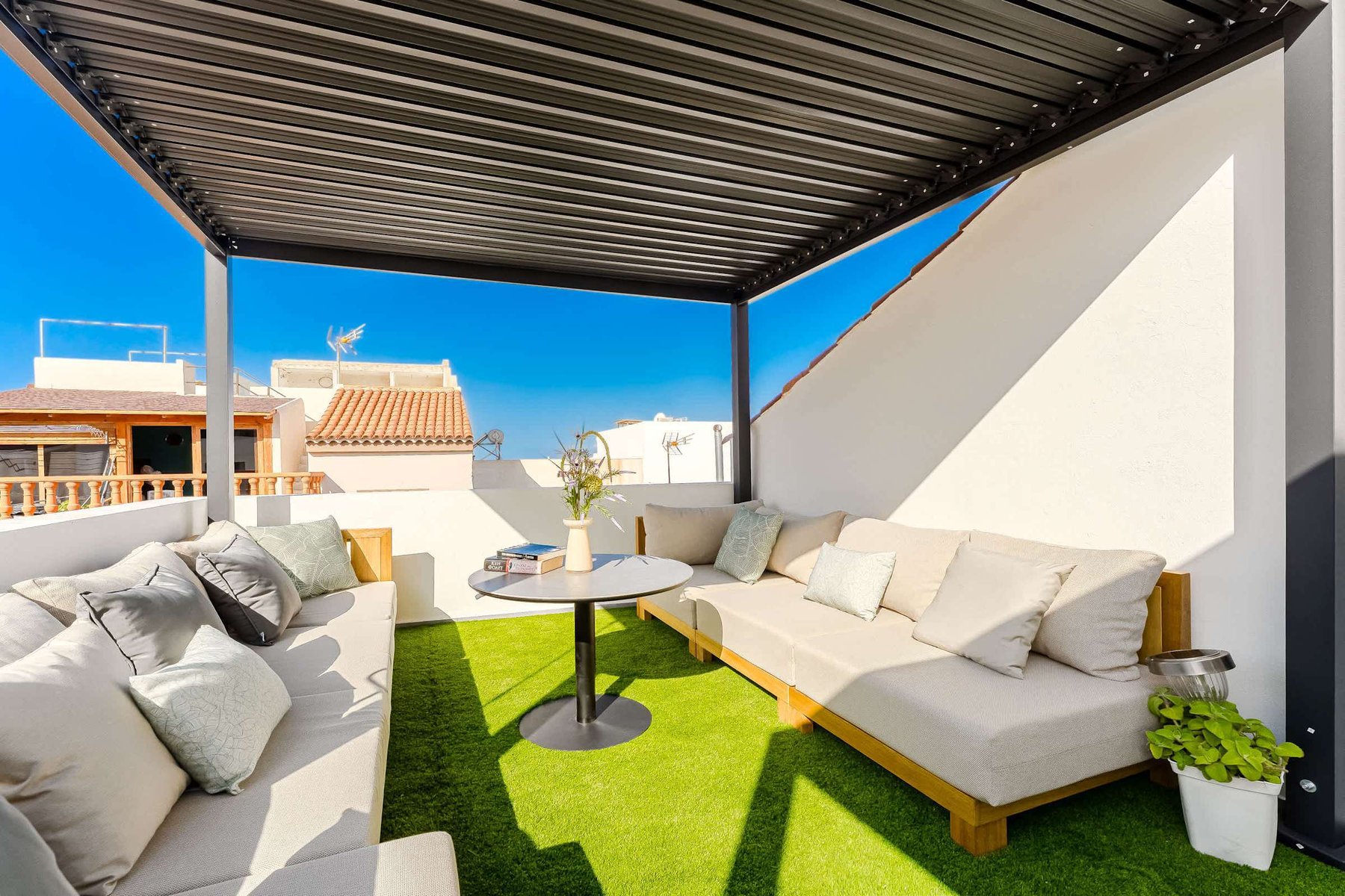 Elegant Shared Rooftop Lounge Terrace with Atlantic Ocean Views