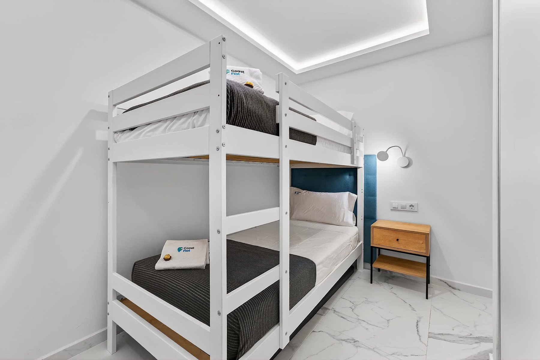 Second Bedroom with Practical Bunk Beds for Families and Children