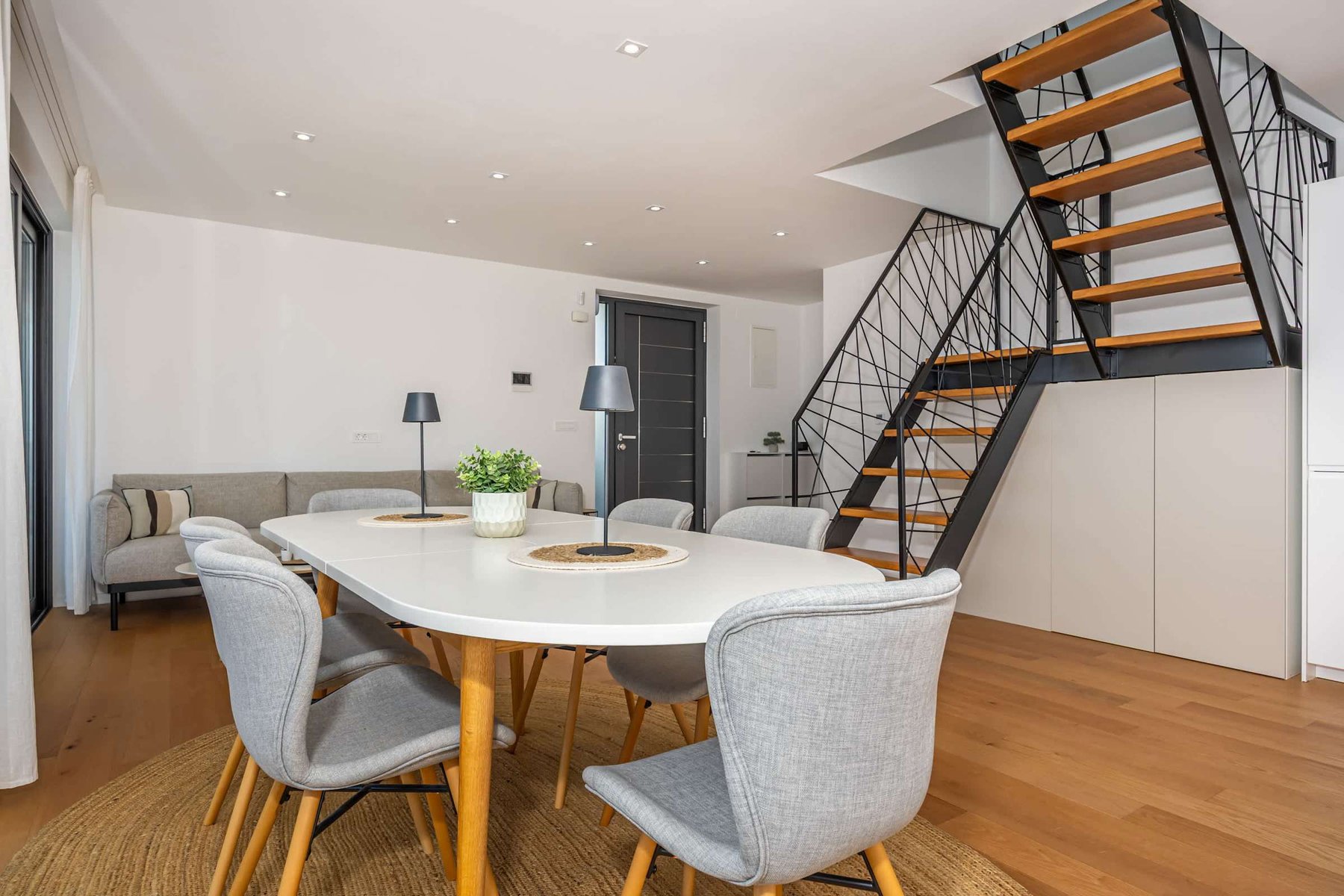 Dining Area with Designer Staircase