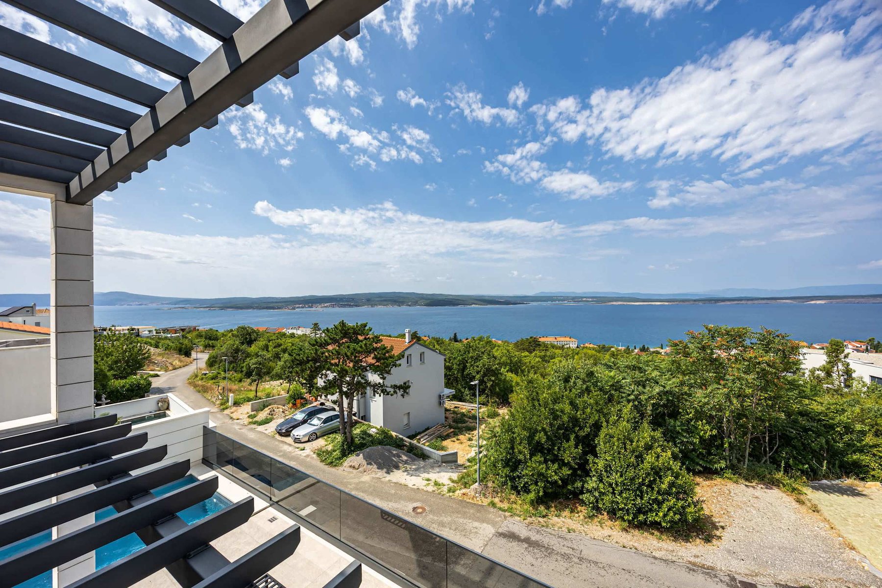 View from the living-room terrace to the sea