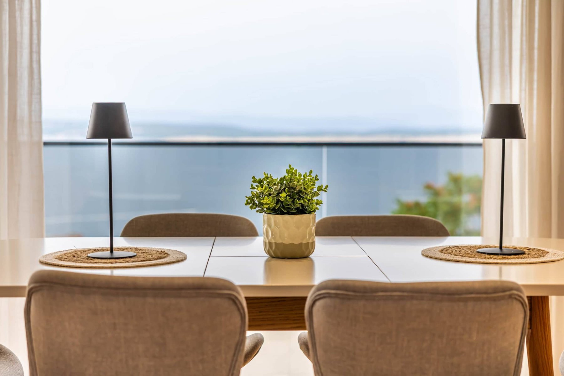 Dining Detail with Sea View