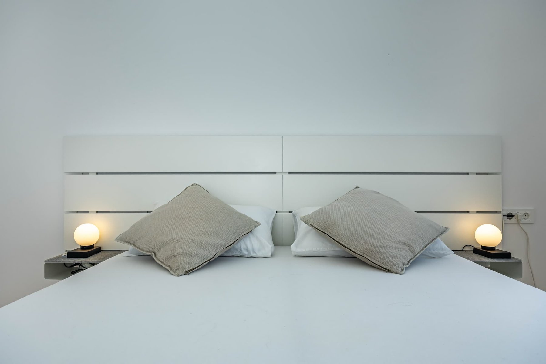 Queen Bed with Bedside Lighting