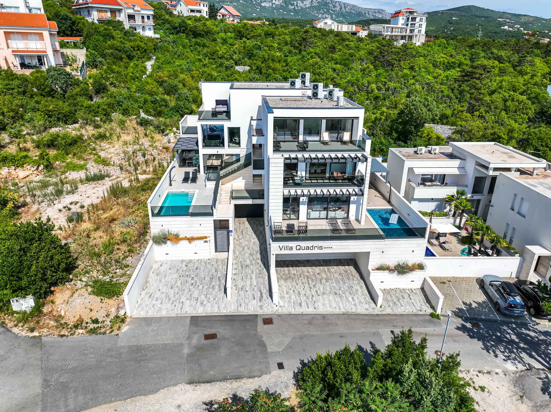 Villa Quadris from Above – Penthouse Pool Terrace