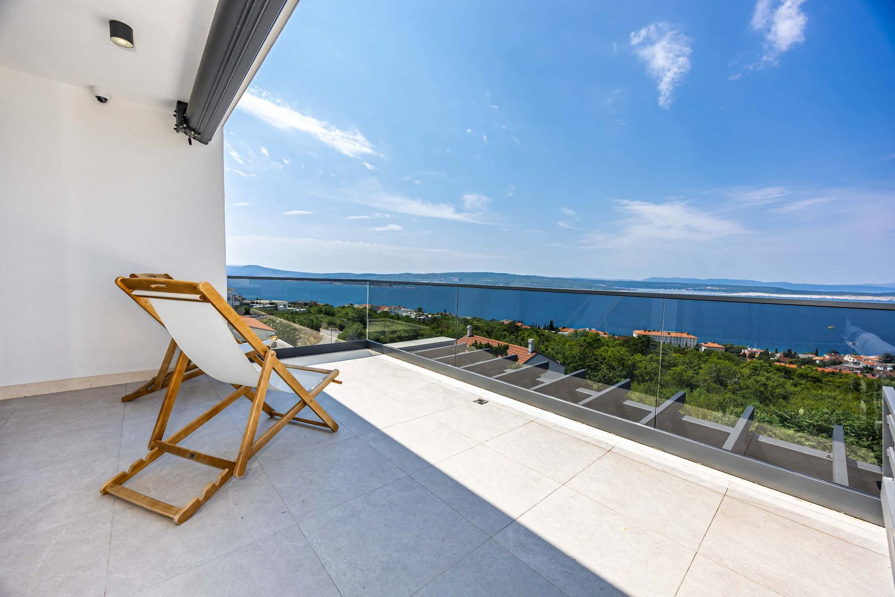 Deckchairs Facing the Kvarner Bay
