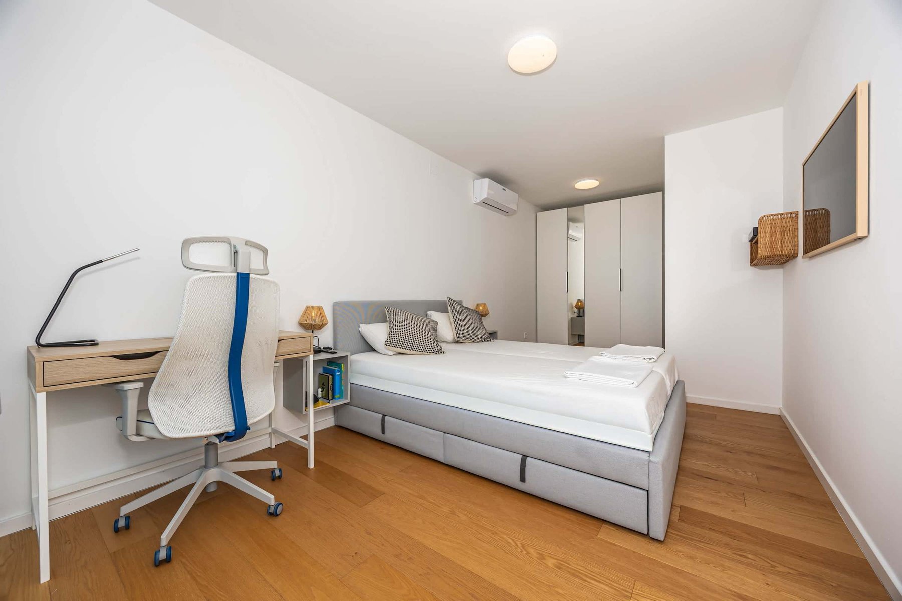 Workspace Bedroom with Desk & Queen Wall Bed