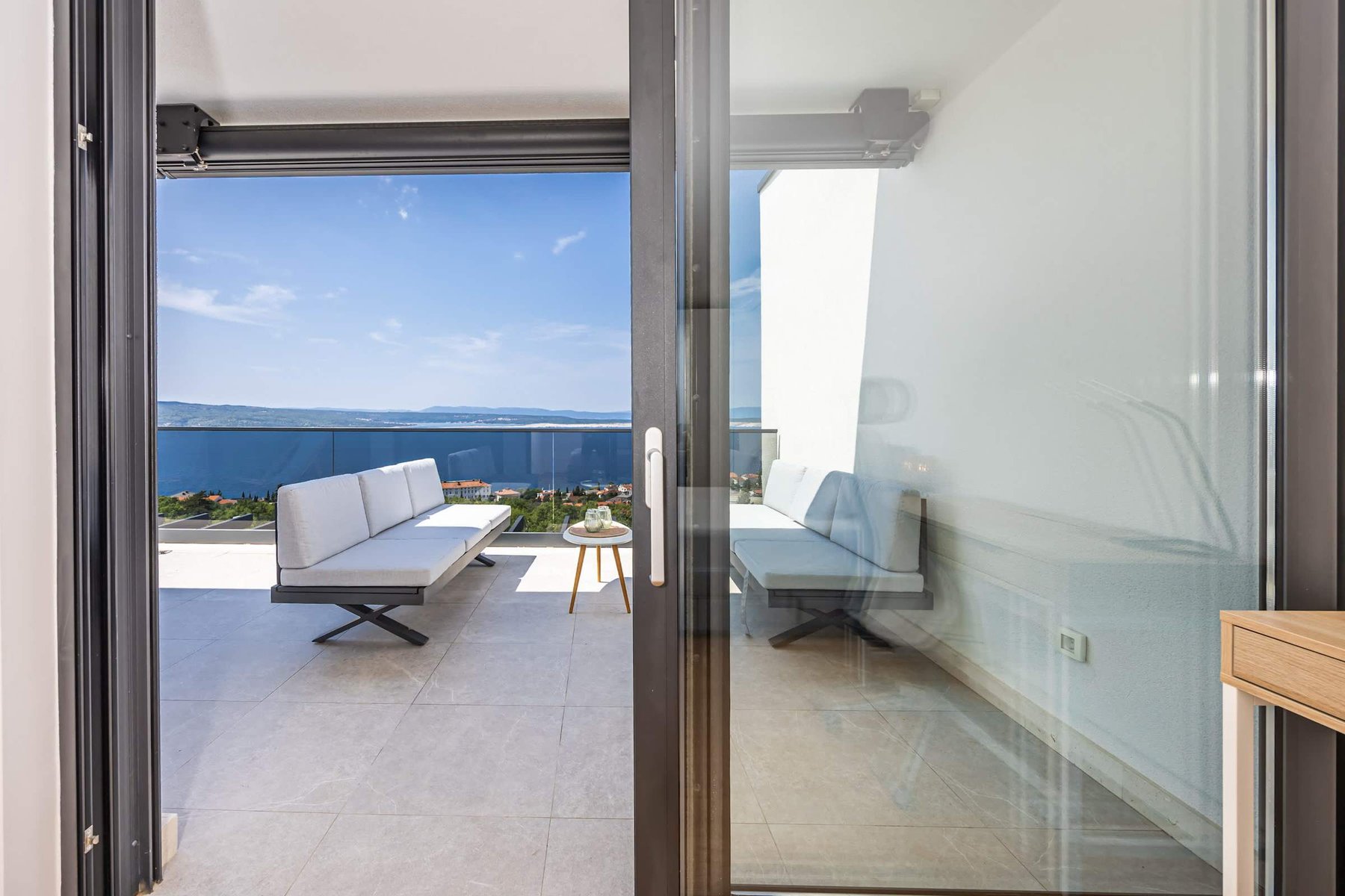 Sliding Doors to the Upper Sea-View Terrace