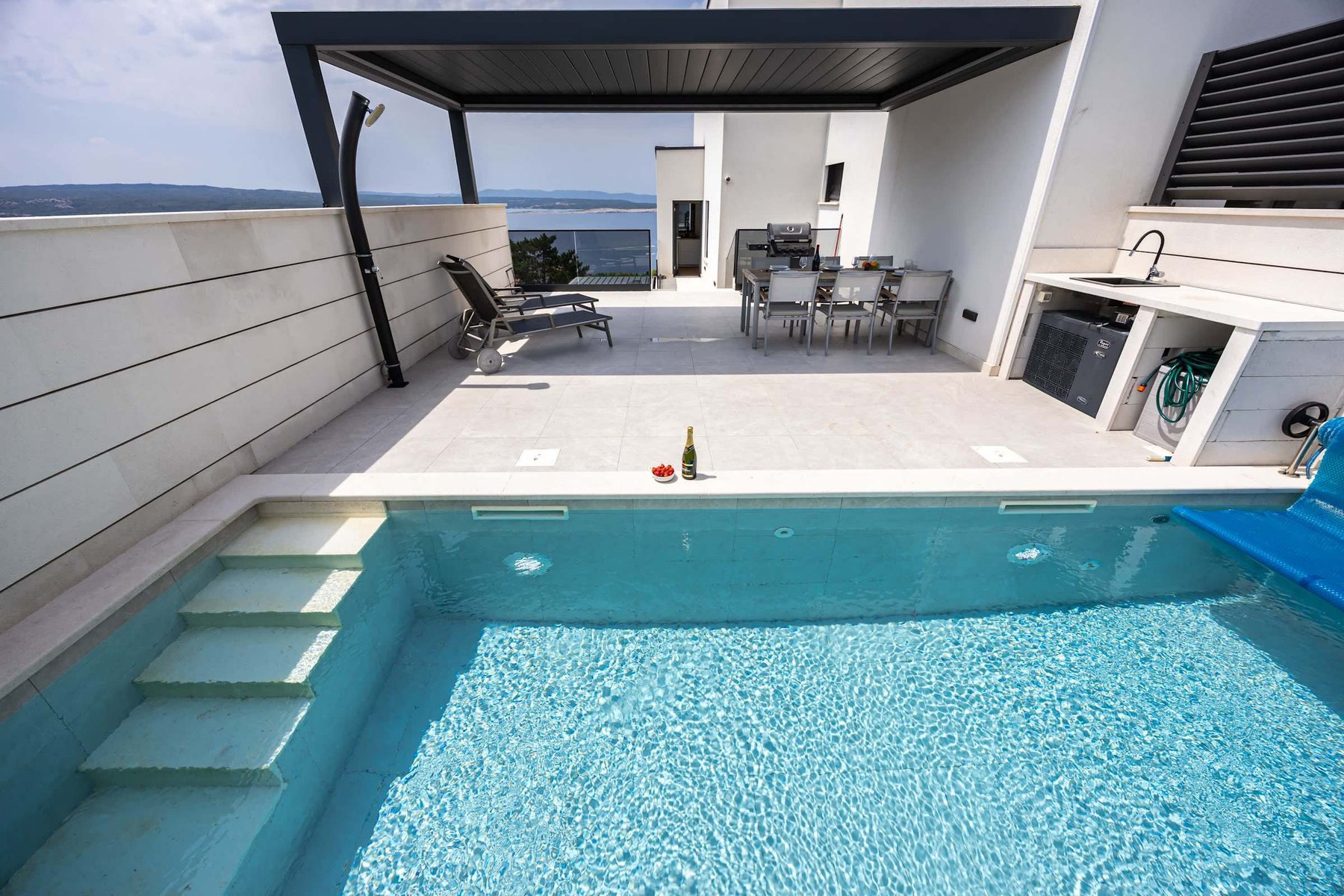 Pool with Wide Entry Steps