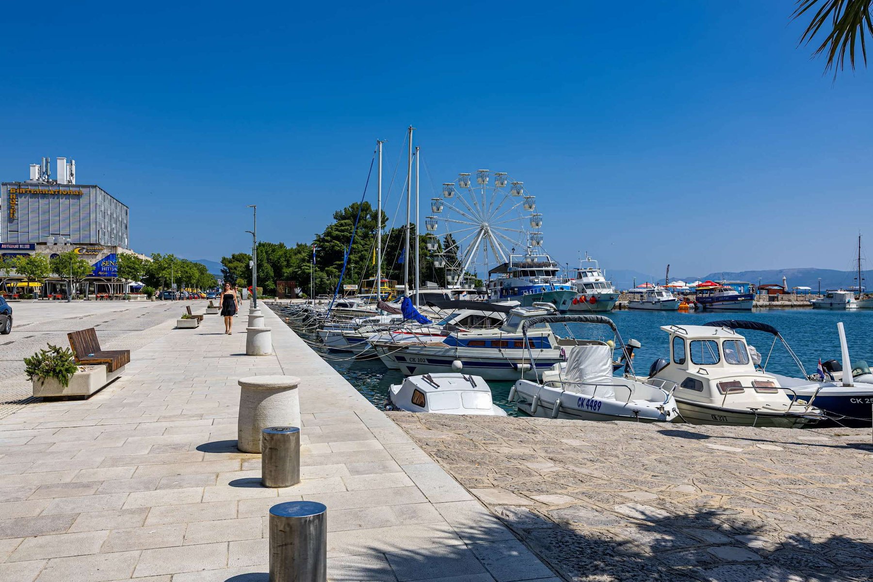 Crikvenica harbour and promenade