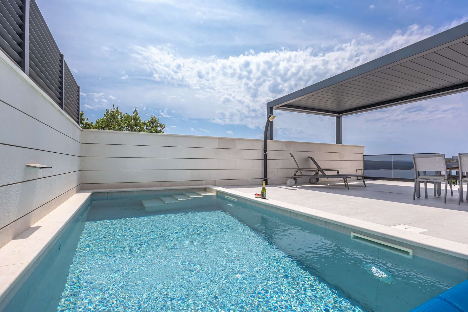 Secluded Pool Terrace, Not Overlooked