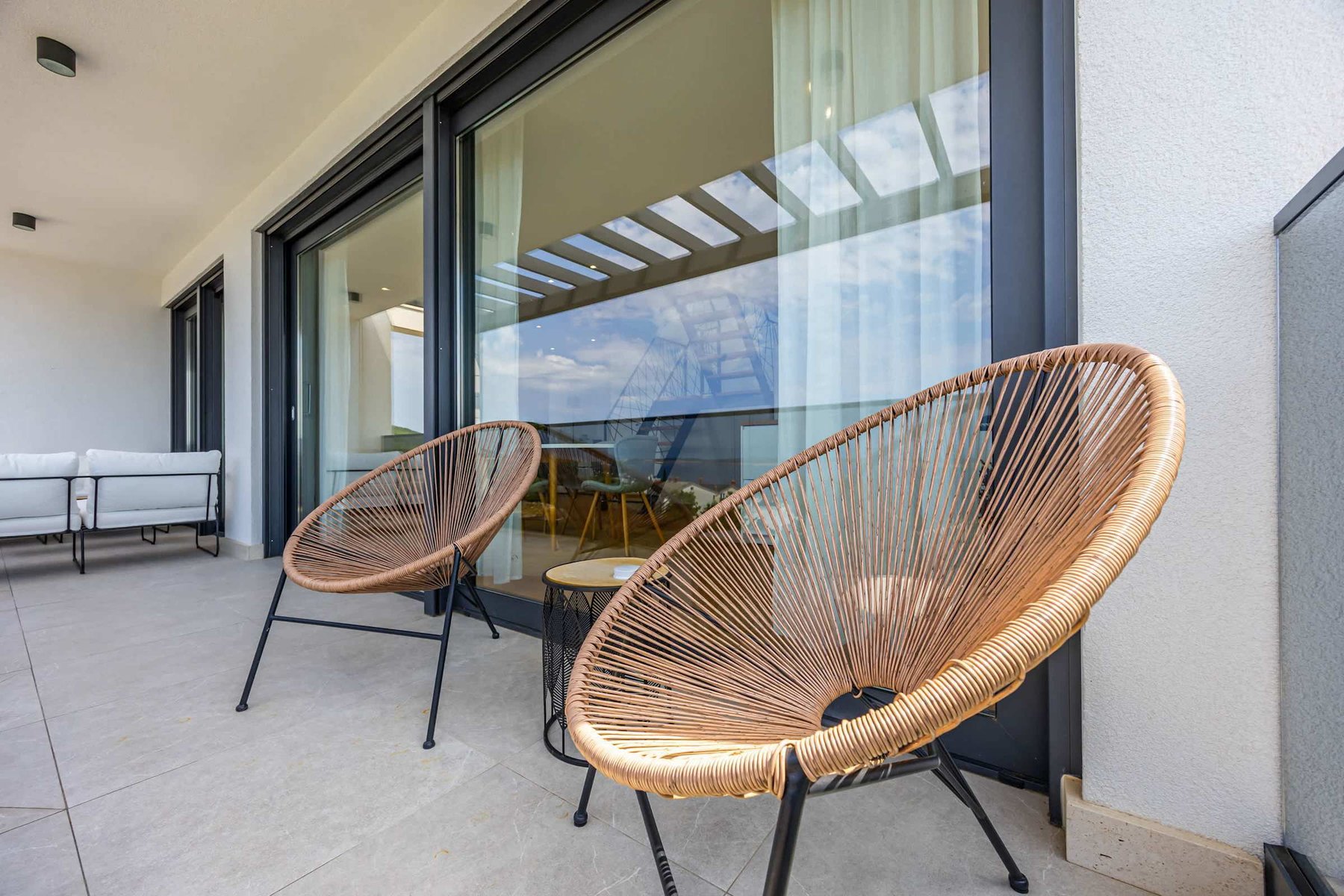 Living Room Terrace with Lounge Chairs