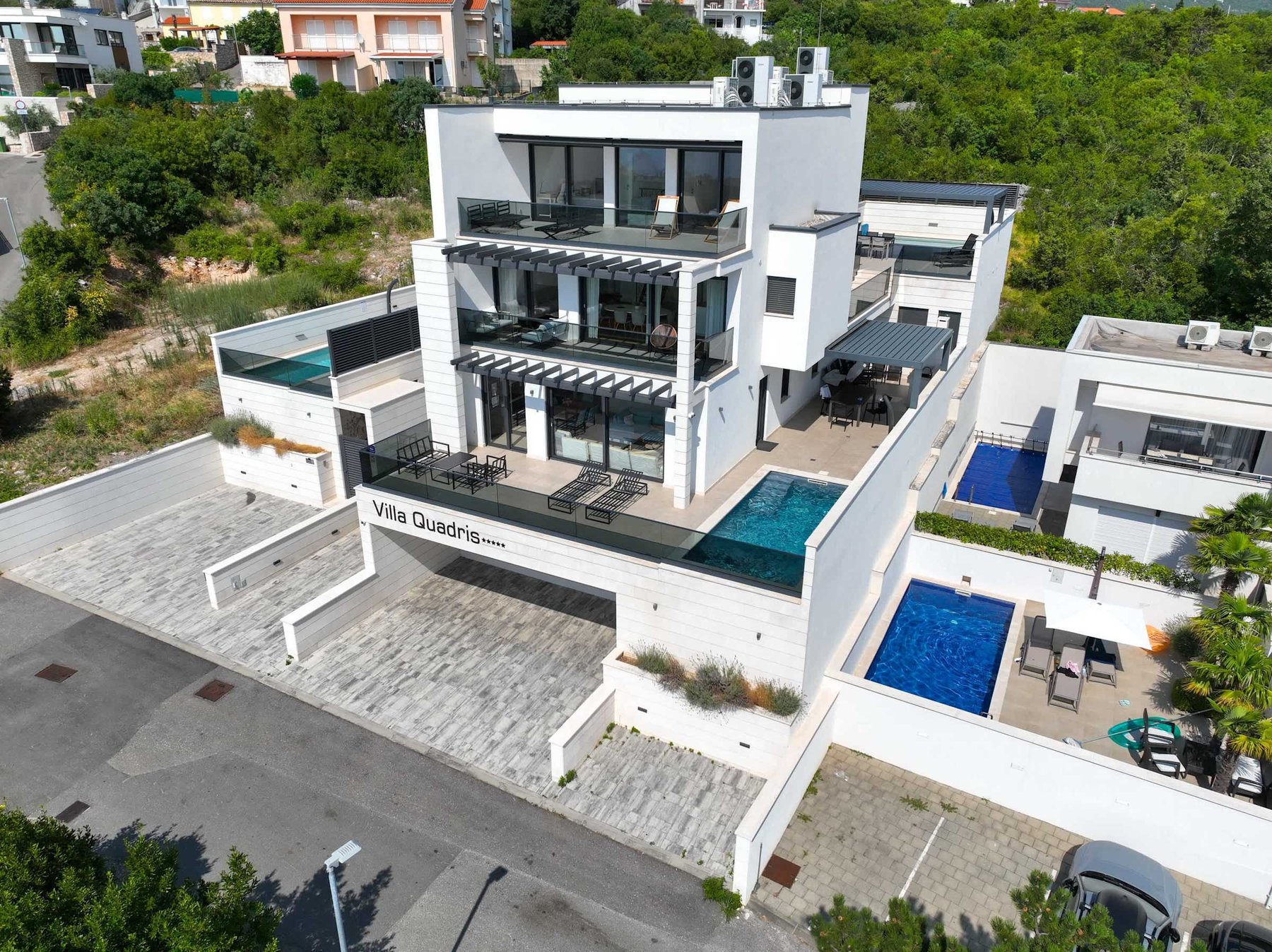 Villa Quadris – Aerial View of the Building