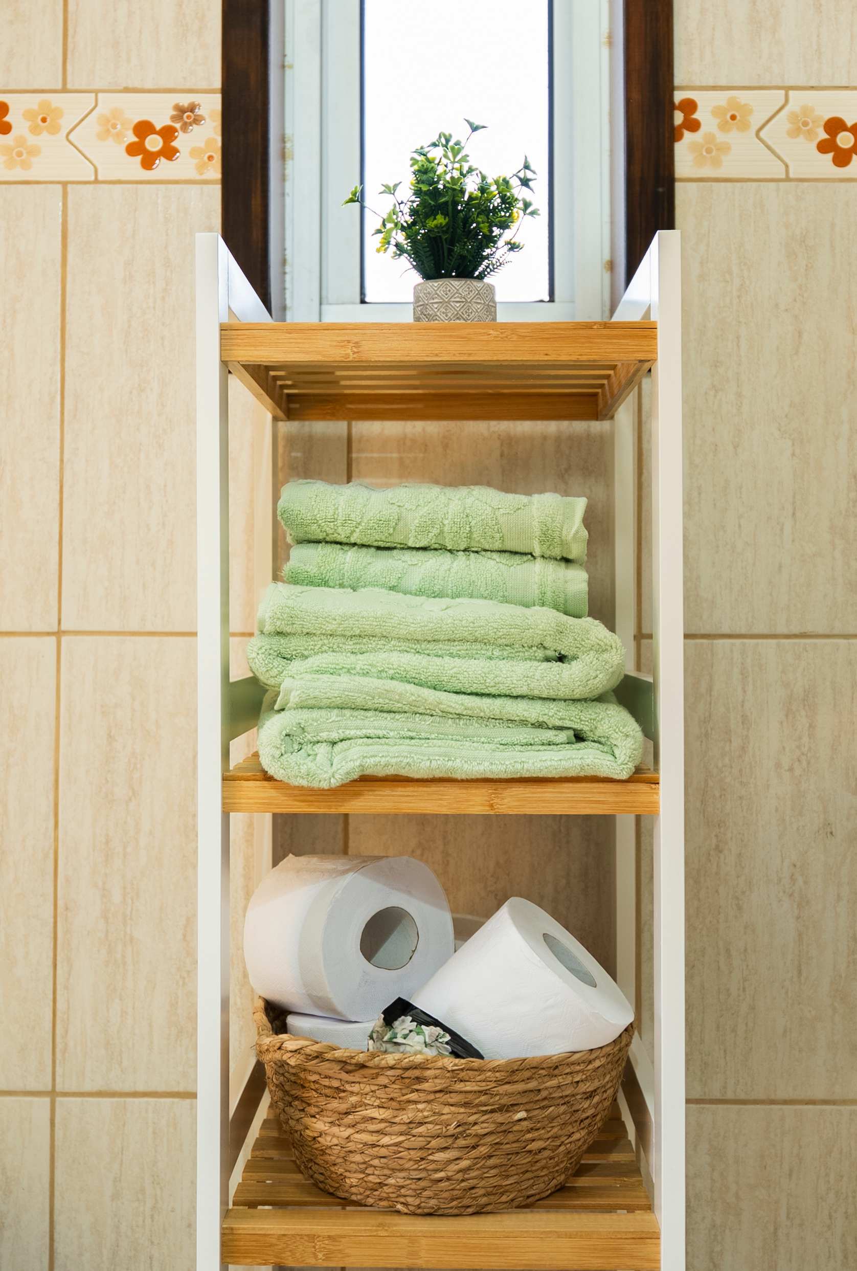 Linen Closet with Towels