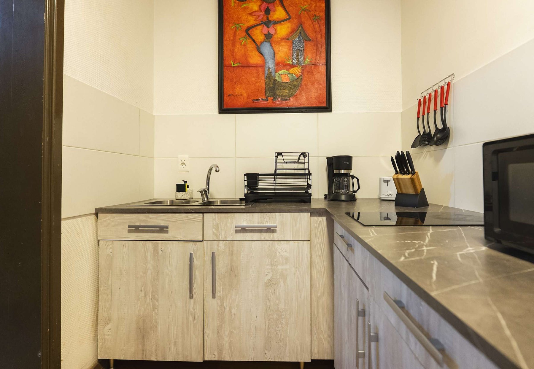 Kitchen with Light Wood Units