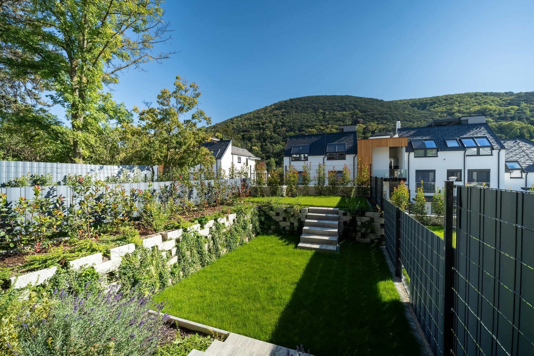 Private garden with lawn